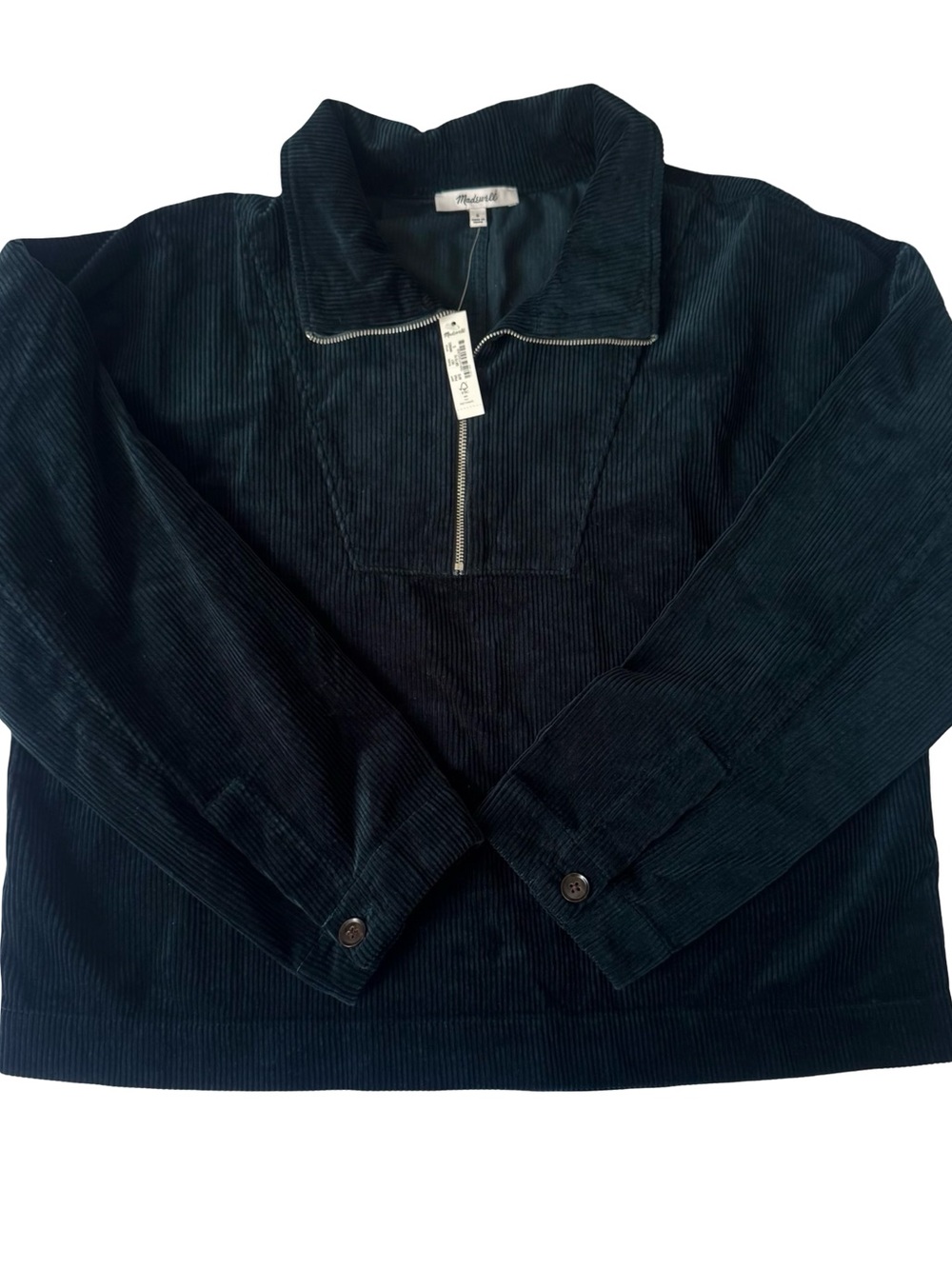 NWT Madewell Women’s Corduroy Half-Zip Pullover Size S